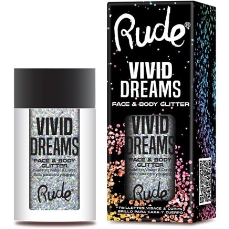 Rude Glitter Vivid Dreams for Face and Body - Dazzling and Long-Lasting Shine