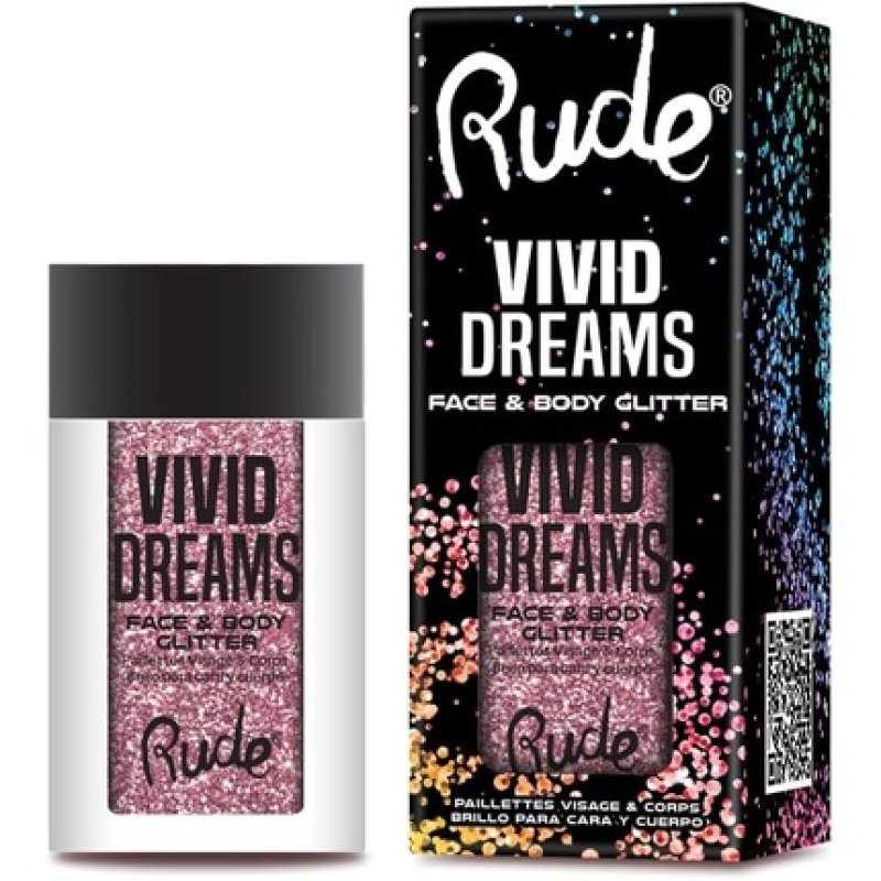 Rude Face and Body Glitter - Radiant and Long-Lasting Shine - High Performance