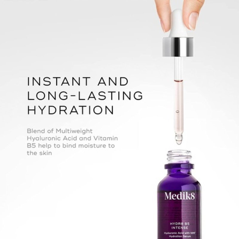 Medik8 Hydr8 B5 Intense Hyaluronic Acid Liquid Hydration Moisturising Serum 30ml