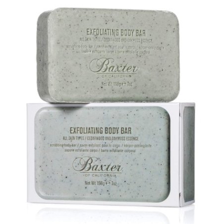 Baxter of California Exfoliating Body Bar Soap for Men with Cedarwood and Oak Moss Essence 7 ounces