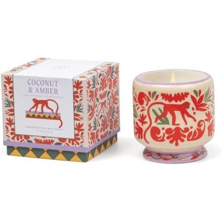 Paddywax Adopo Collection Ceramic Candle Coconut & Amber