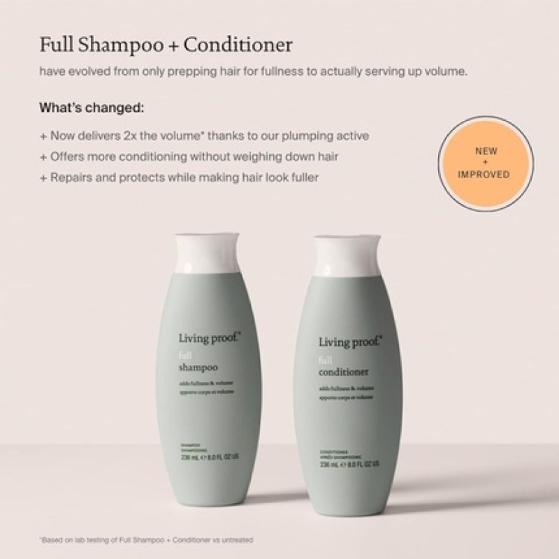 Living Proof Full Haircare Shampoo & Conditioner for Fine, Flat Hair
