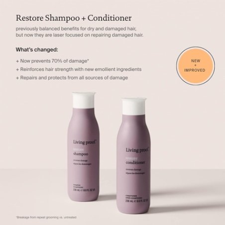 Living Proof Restore Shampoo & Conditioner - Reverses Damage for Softer, Smoother Hair