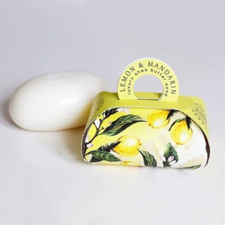 The English Soap Company Large Gift Bag Bath Soap Lemon & Mandarin 260g