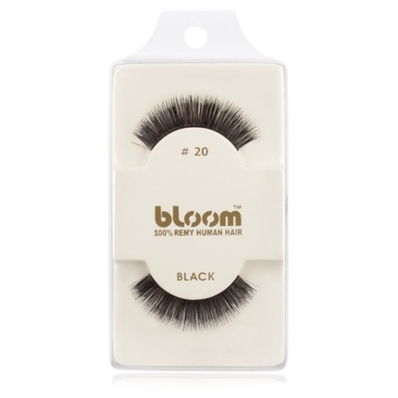 Bloom Natural False Eyelashes No. 20 (Black) - 1 cm