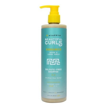 Alaffia Beautiful Curls Curl Enhancing Cream Shampoo for Kinky Curly Hair