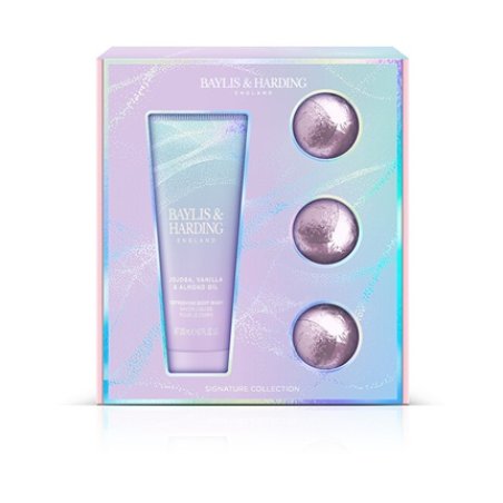 Baylis & Harding Bath Care Gift Set Jojoba Vanilla Almond Oil - 4 Pieces