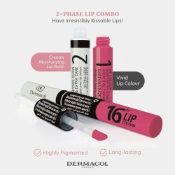 Dermacol 16-Hour Lip Colour Highly Pigmented Glossy Lip Stain Two-Phase Lip Plumper Gloss Kissproof Lip Makeup Products