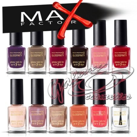 Max Factor Glossfinity Nail Polish Shiny Nails for up to 7 Days 11ml