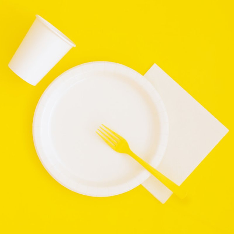 Solid Neon Yellow Rectangular Plastic Table Cover 137cm x 274cm