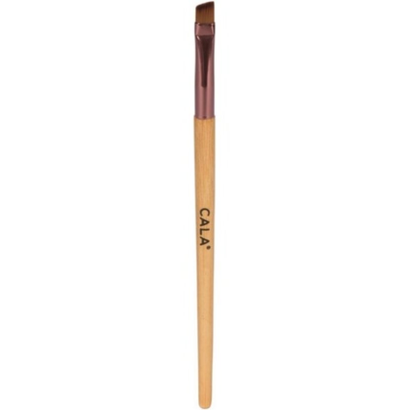 Cala Calla Natural Bamboo Brown Liner Brush - Chamfered Eyebrow and Eyeliner