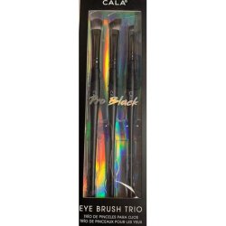 Cala Pro Black Trio Eye Brush Set - Pack of 3