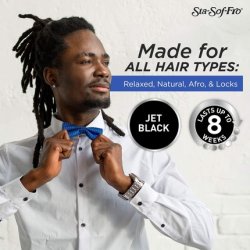 Sta Sof Fro Permanent Black Hair Dye for Men Cream Formula Jet Black Hair Color