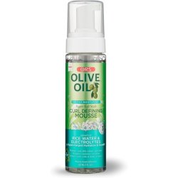 ORS Olive Oil Style Curl Defining Mousse 207ml Infused With Rice Water and Electrolytes For Maximum Moisture and Super