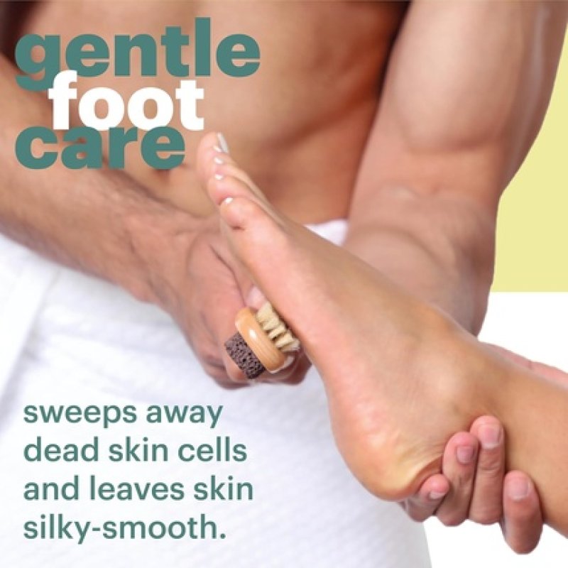 Afterspa Foot Brush Exfoliating Pedicure Brush for Smooth Feet and Dry Skin