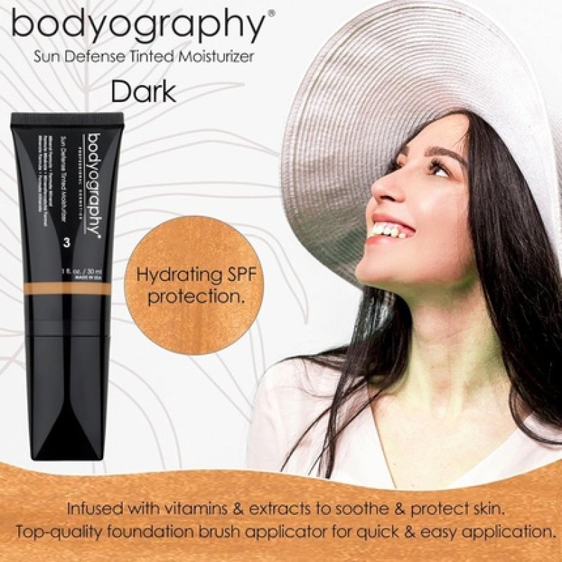 Bodyography Sun Defense Tinted Facial Moisturizer Skin Tint with SPF 12