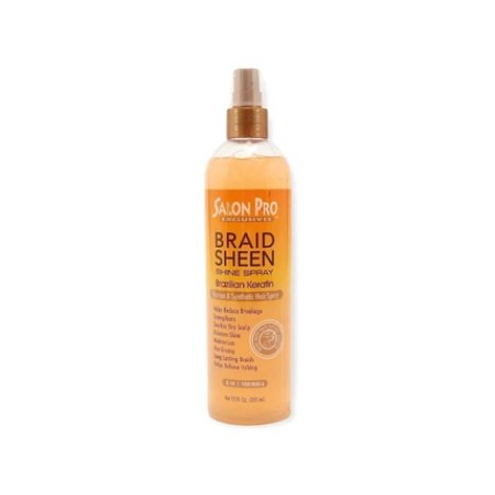 Braid Sheen Shine Spray 8 in 1 Formula 12 oz 355 ml Brazilian Keratin