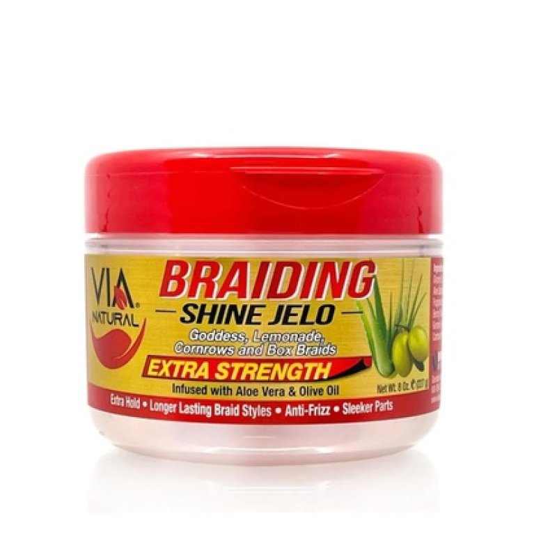 Via Natural Braiding Shine Jelo Extra Strength 8oz