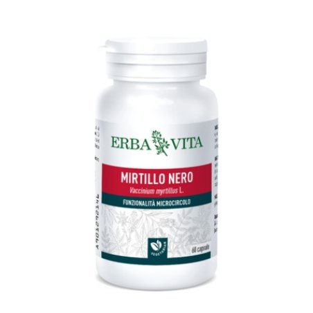 Black Blueberry Erba Vita Herbal Supplement 60 Capsules