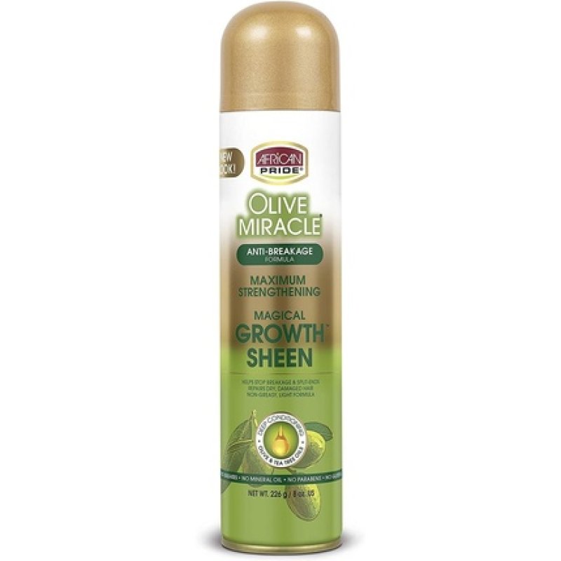 African Pride Olive Miracle Growth Sheen Spray 8oz