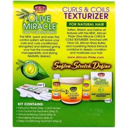 African Pride Olive Miracle Curls & Coils Texturizer Kit