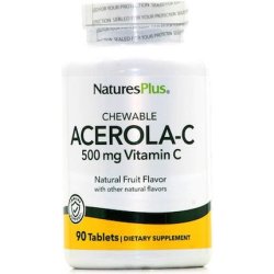 Nature's Plus Acerola C Complex 500mg Chewable Vitamin C 90 Chewable Tablets