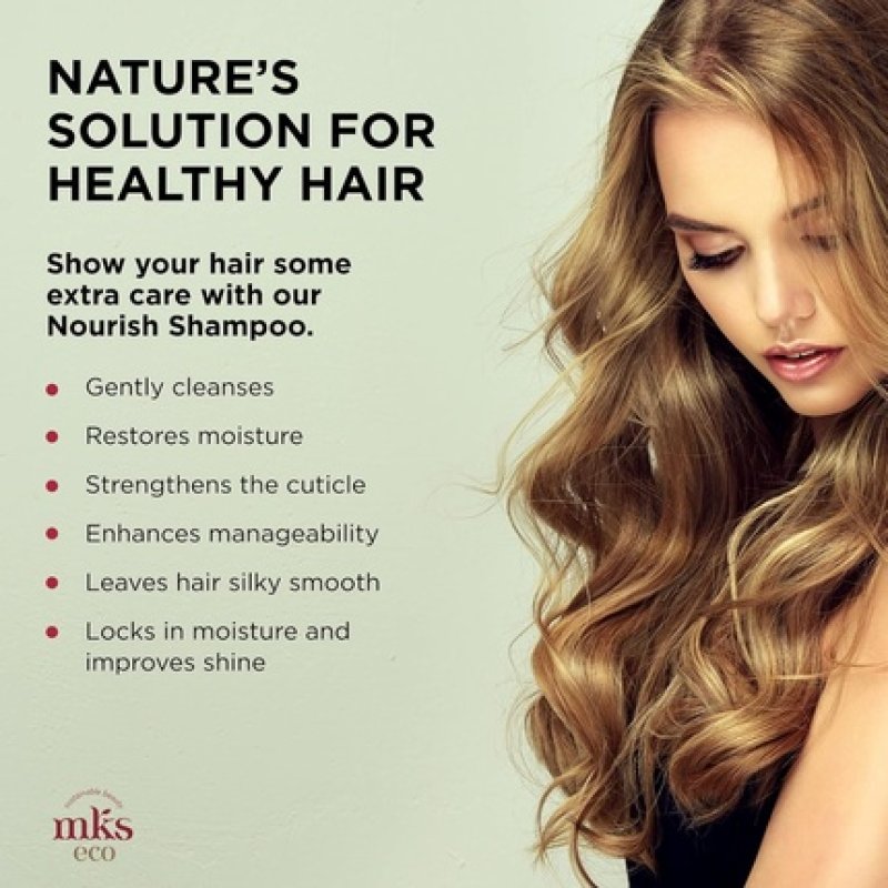 Earthly Body MKS eco Nourish Shampoo Cleanses Strengthens Repairs Ideal for Fine Hair Safe for Color Treated Hair