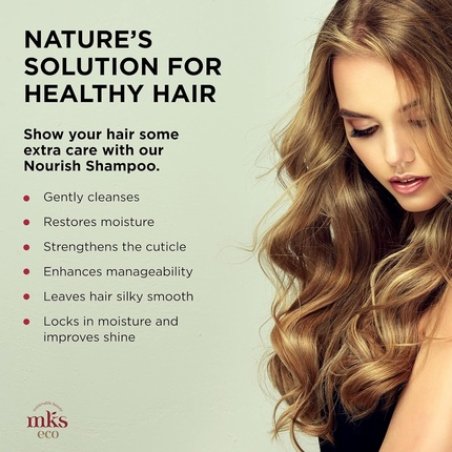 Earthly Body MKS eco Nourish Shampoo Cleanses Strengthens Repairs Ideal for Fine Hair Safe for Color Treated Hair