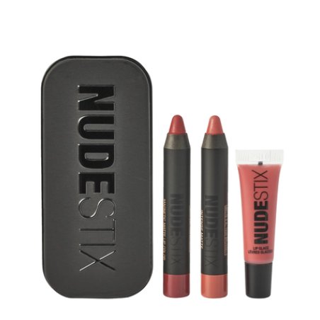 Nudestix Red Hot Lips Mini Kit Royal Cream Lipstick - Burgundy 25 Ml & Nude 2 Ml