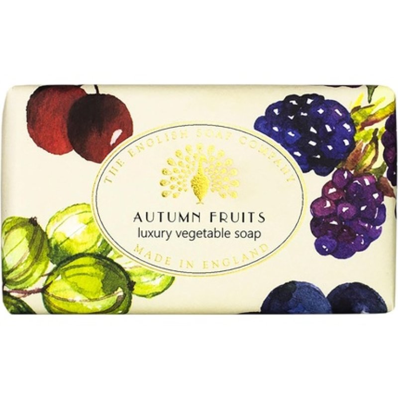 The English Soap Company Vintage Wrapped Soap Bar Autumn Fruits Shea Butter Soap 190g