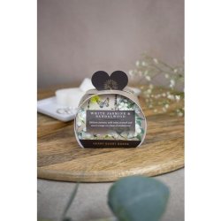 The English Soap Company Packed Guest Soaps Sandalwood Shea Butter Heart Shaped Moisturising Soaps 3 x 20g White