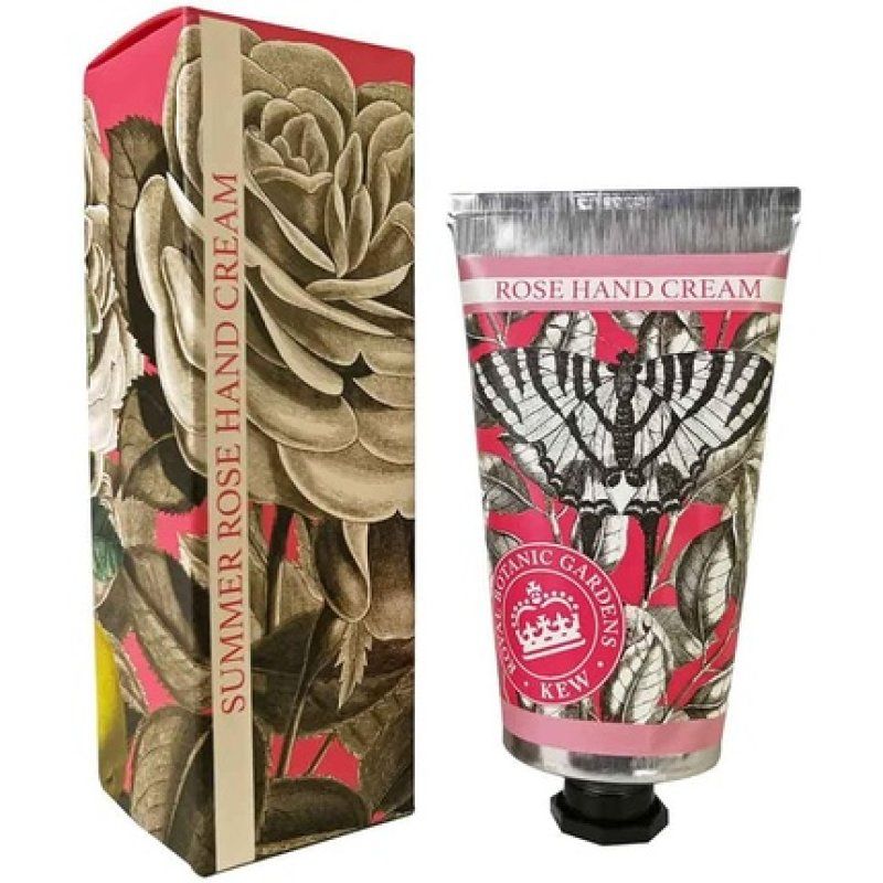 The English Soap Company Royal Botanical Gardens Kew Hand Cream Rose Moisturising for Men and Women Summer Scent 75ml