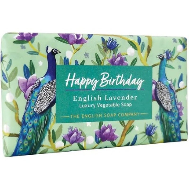 The English Soap Company English Lavender Happy Birthday Soap Bar 190g