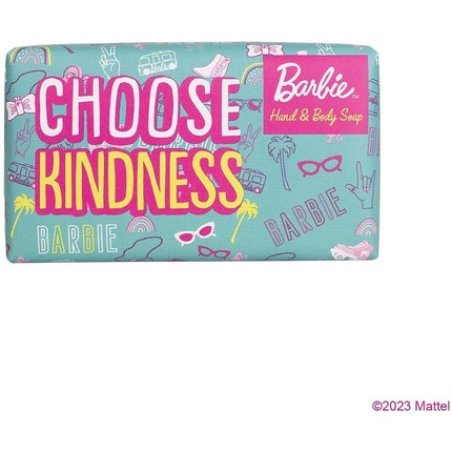 The English Soap Company Barbie Choose Kindness Soap Bar Luxury Rhubarb Shea Butter Soap Bar 190g