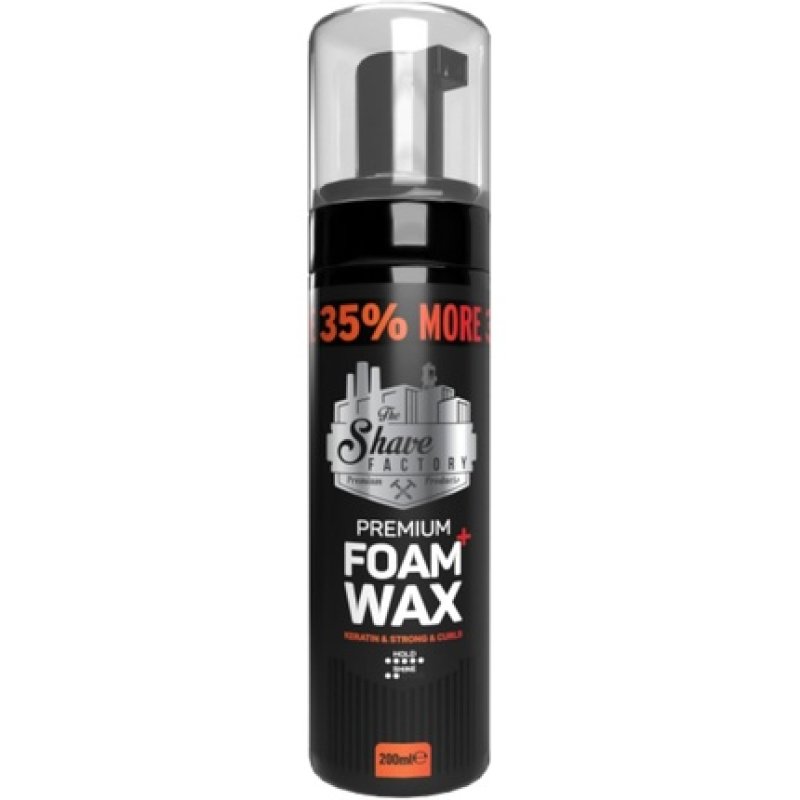 The Shave Factory Foam Wax with Keratin for Strong Curls 200ml 6.76 Fl. Oz