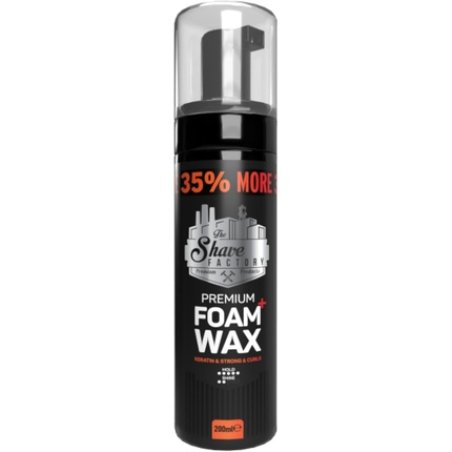 The Shave Factory Foam Wax with Keratin for Strong Curls 200ml 6.76 Fl. Oz