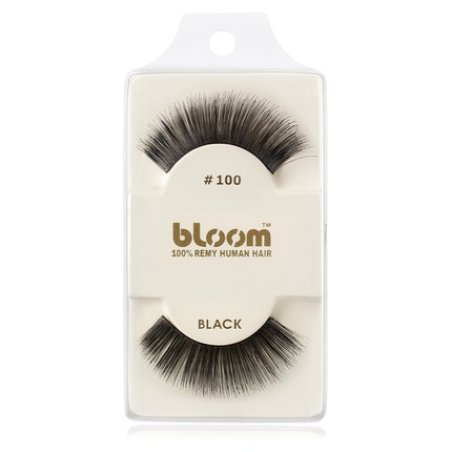 Bloom Natural False Eyelashes No. 100 (Black) - 1 cm