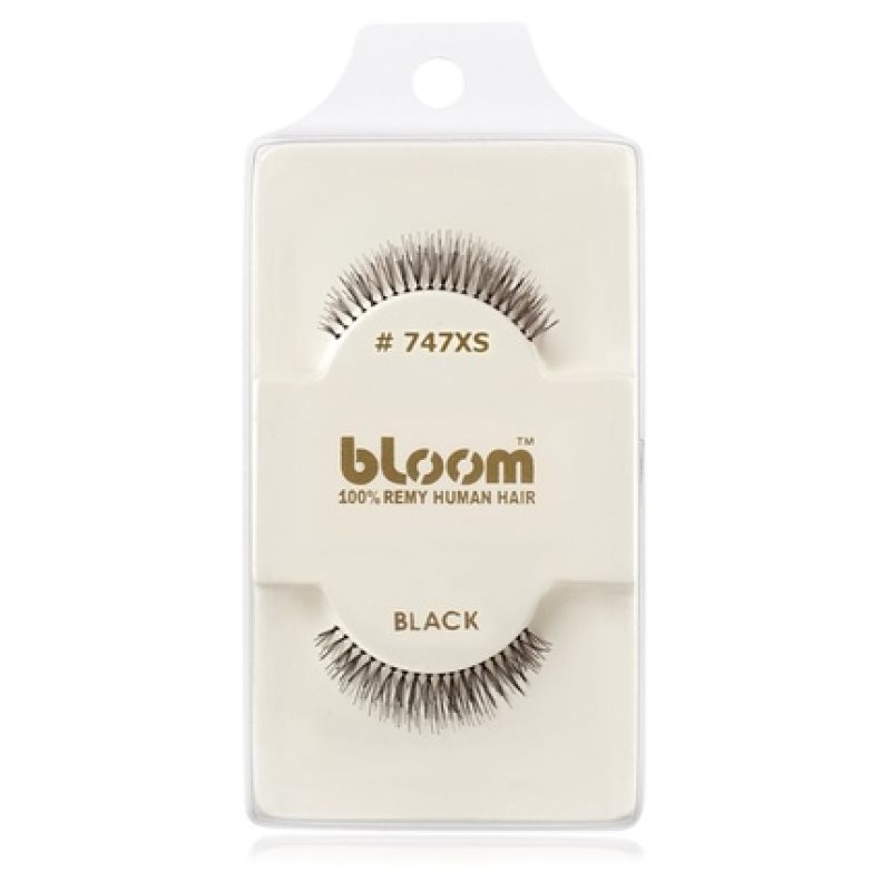 Bloom Natural False Eyelashes No. 747XS (Black) - 1 cm