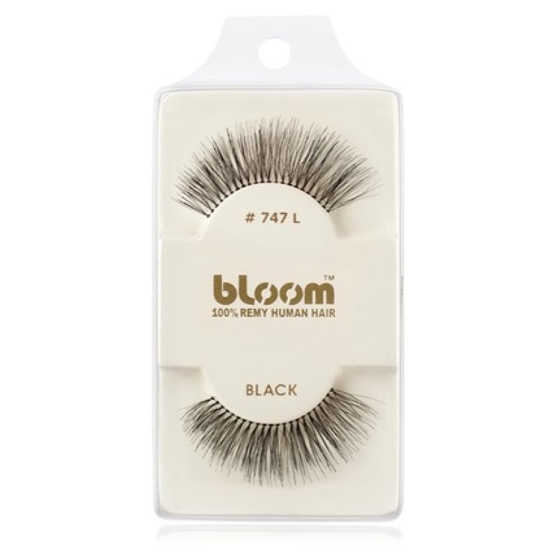 Bloom Natural False Eyelashes No. 747L (Black) - 1 cm