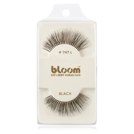 Bloom Natural False Eyelashes No. 747L (Black) - 1 cm