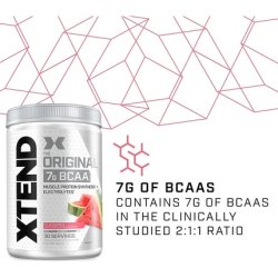 XTEND Original BCAA Powder Watermelon Explosion 7g BCAAs Electrolytes for Recovery 30 Servings