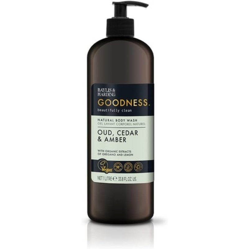 Baylis & Harding Goodness Oud Cedar & Amber Body Wash 1L