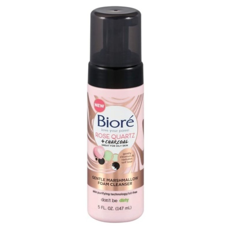 Biore Rose Quartz Charcoal Gentle Marshmallow Cleanser 5oz 147ml