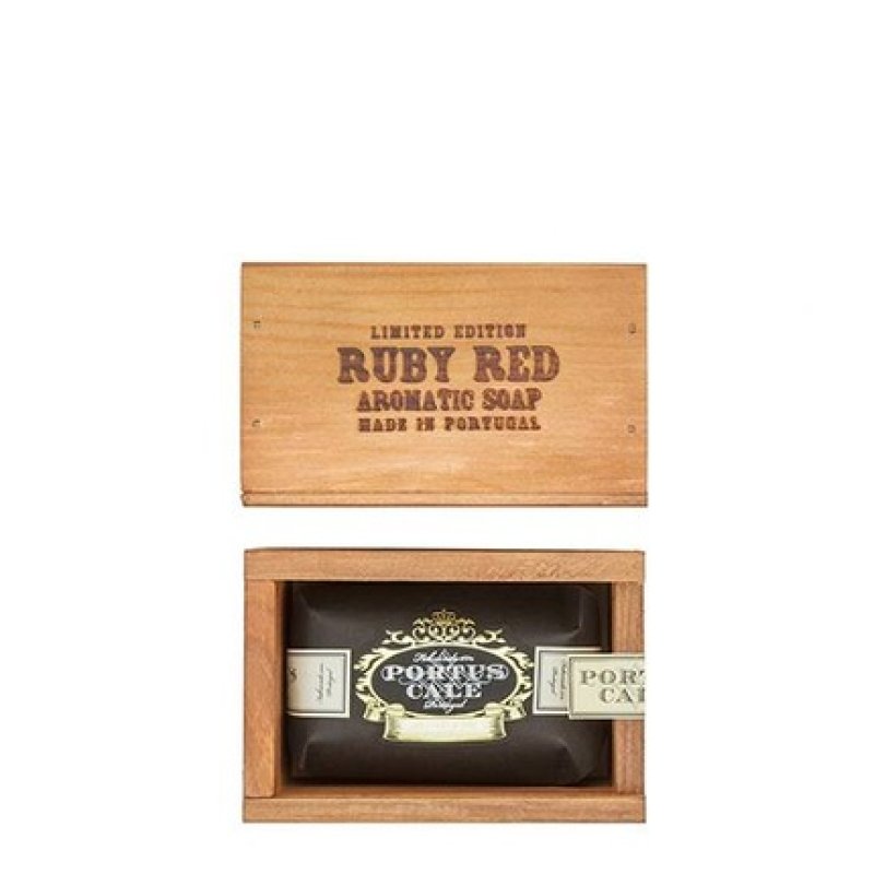 Portus Cale Ruby Red Soap In Wooden Box 150g