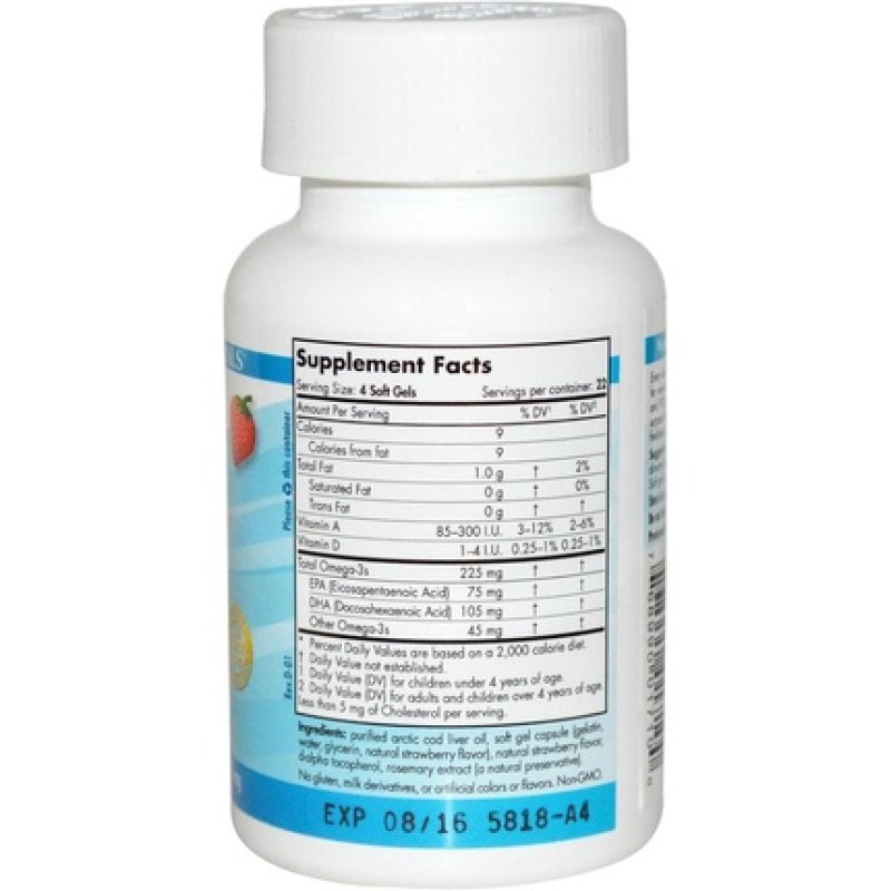 Nordic Naturals Children's DHA Capsules 250mg Strawberry