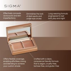 Sigma Beauty Spectrum Color-Correcting Duo - Color Correcting Cream for Concealing and Priming Skin - 2in1 Makeup Set