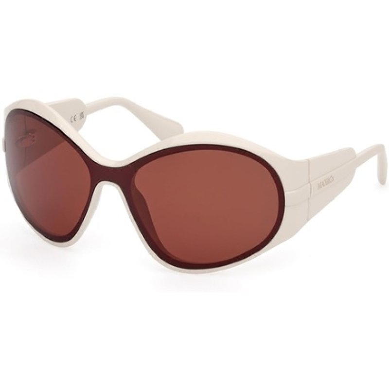 Max & Co Mo0113 25e Shiny White Sunglasses for Women