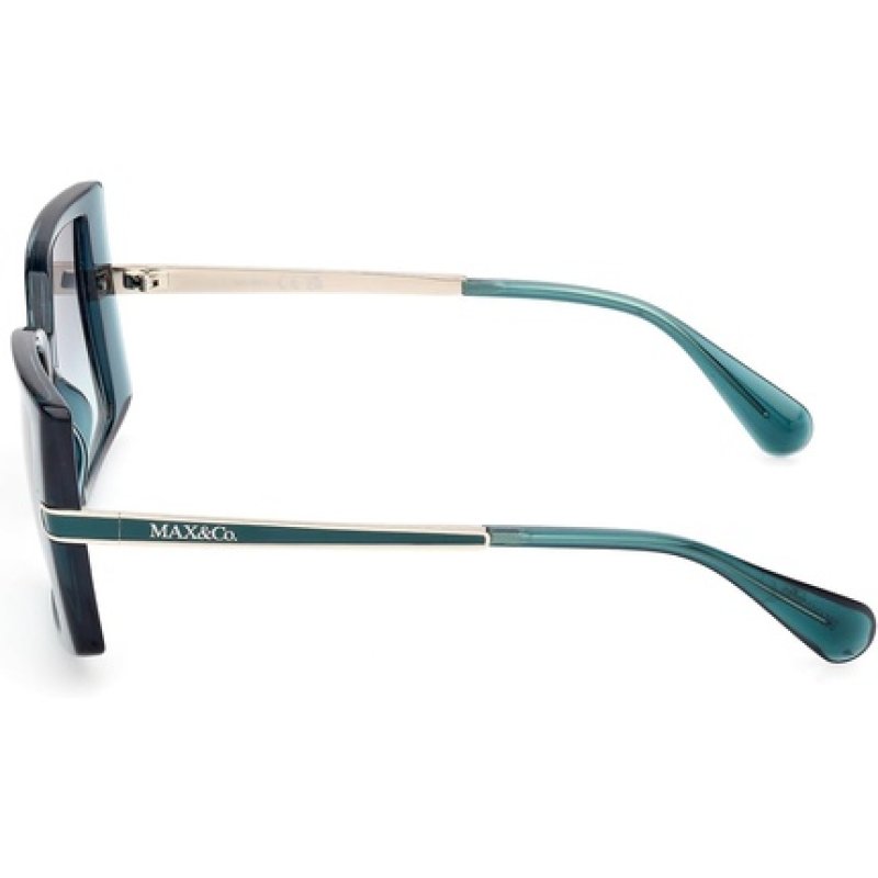 Max & Co Mo0120 96b Shiny Dark Green Women's Sunglasses 53/18/140
