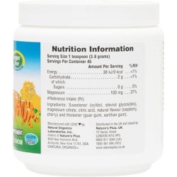 NaturesPlus Animal Parade Mag Kidz Powder Magnesium Supplement for Kids Cherry Flavour 171g