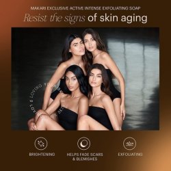 Makari Exclusive Skin Lightening & Exfoliating Bar Soap with Organiclarine Advanced Whitening Treatment 7oz